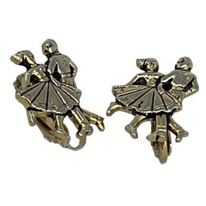 Vintage 50’s rockabilly bebop dancing Sock hop earrings.